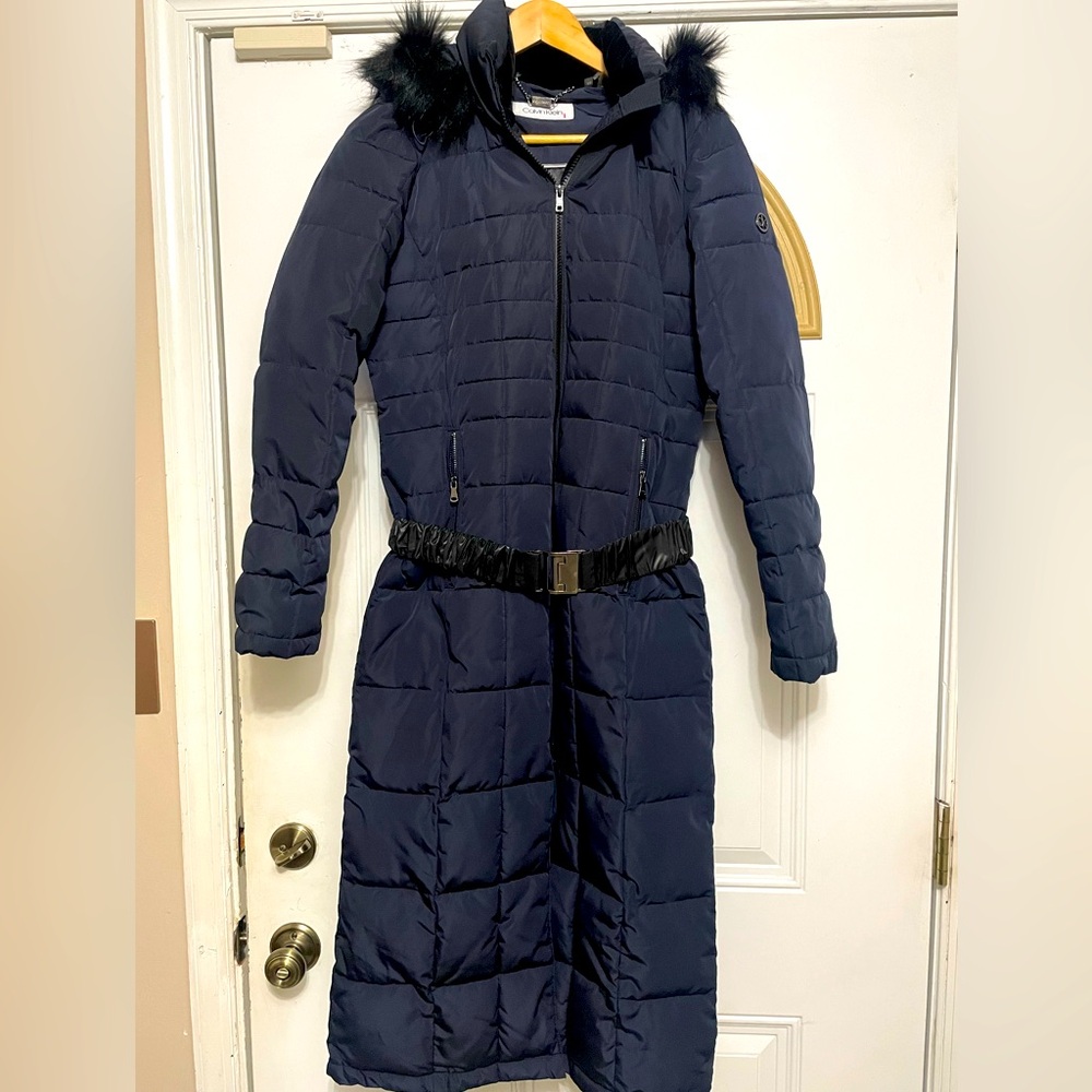 Calvin Klein full length coat